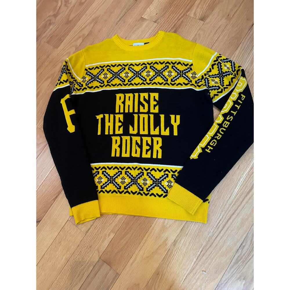 MLB Pittsurgh Pirates "Raise the Jolly Roger" Sweater, size Large